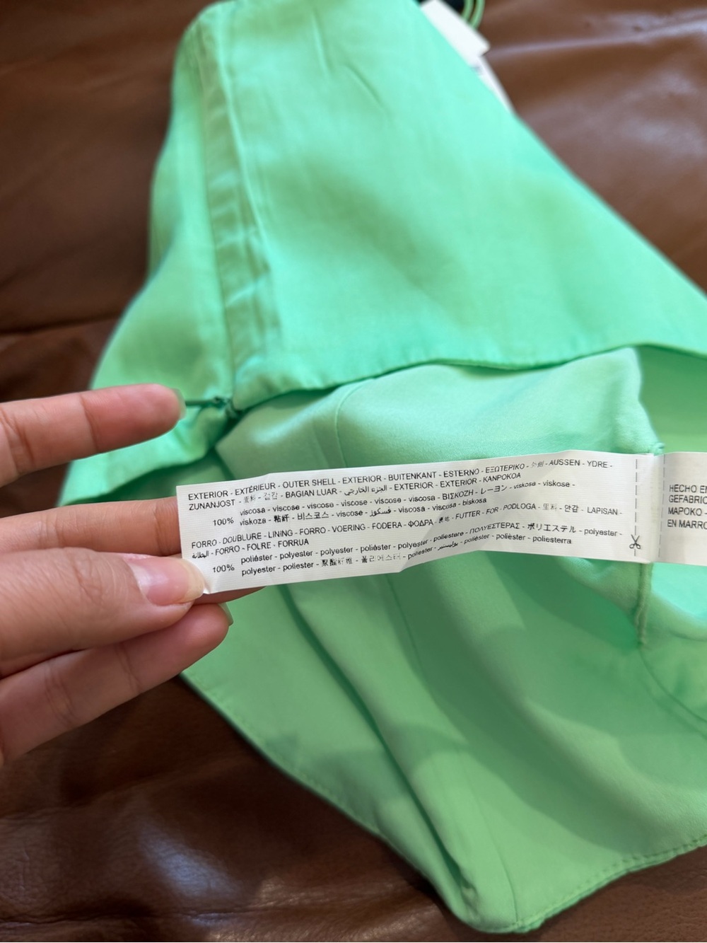 Zara Mint Green Satin Corset Top Size M